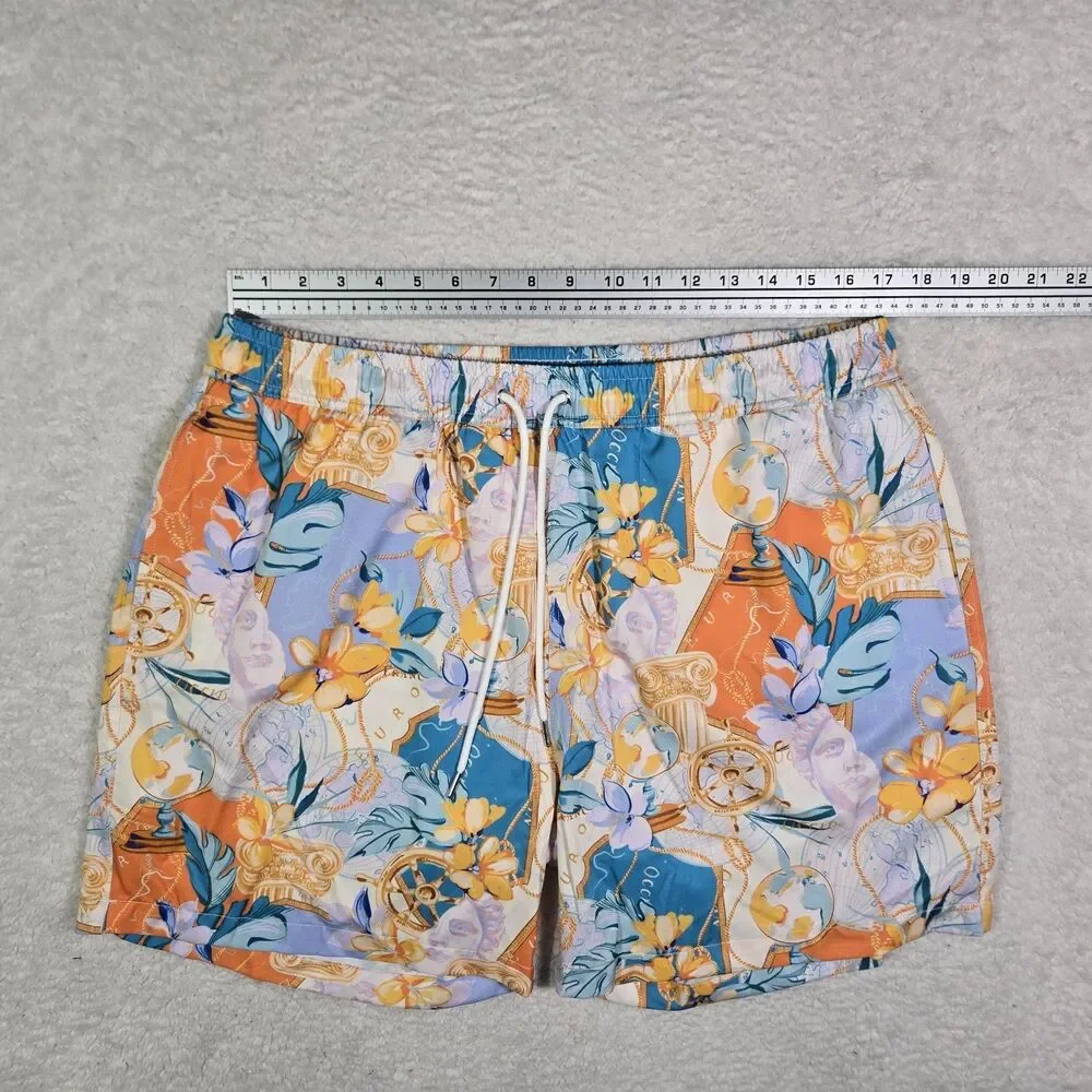 Robert Graham Swim Trunks Mens 2XL Gold Treasure 5